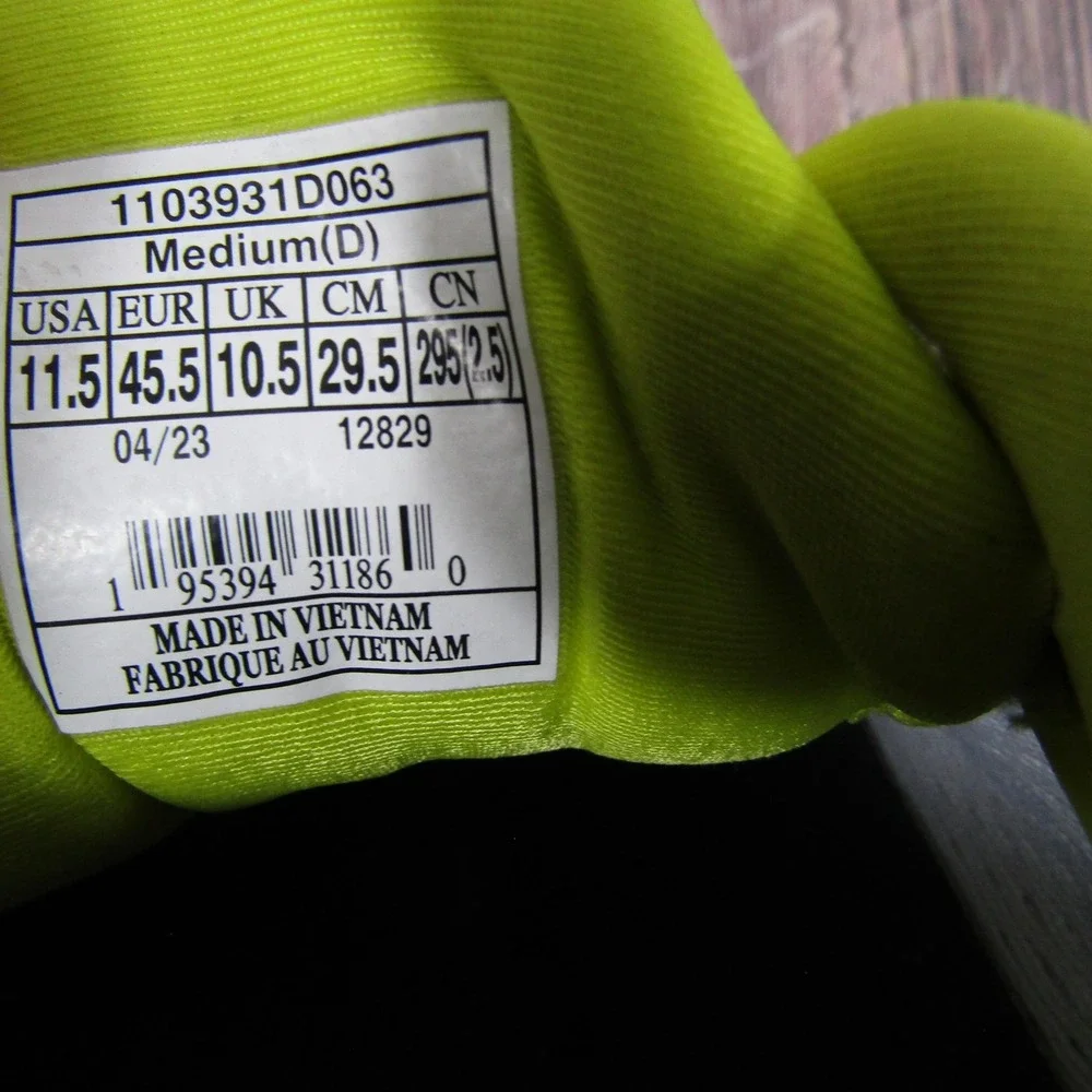 Brooks Ghost 15 Running Shoes Mens Size 11.5 Black Yellow Cushion 110393 1D 063